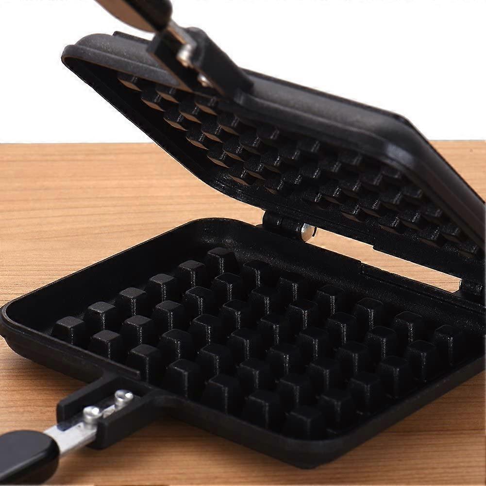 Manual Aluminum Waffle Maker - Handheld Waffle Cooker with Non-Stick Coating and Handle — image 3