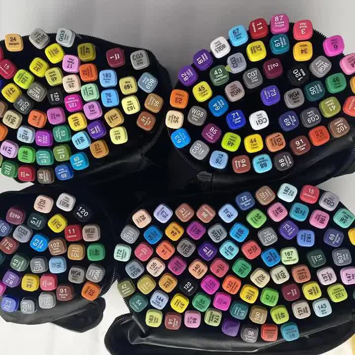 Professional Dual-Tip Marker Set - 48 Colors with Color-Coded Caps for Easy Identification โ image 3