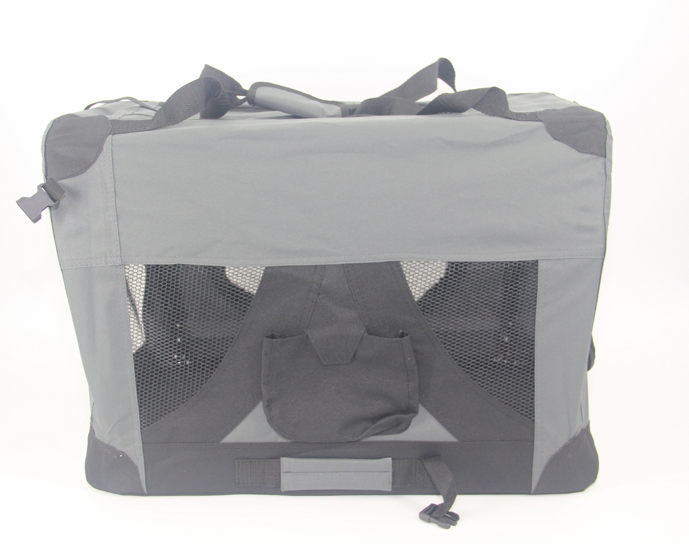 YES4PETS Medium Portable Foldable Dog Cat Puppy Rabbit Soft Crate Carrier-Grey — image 3