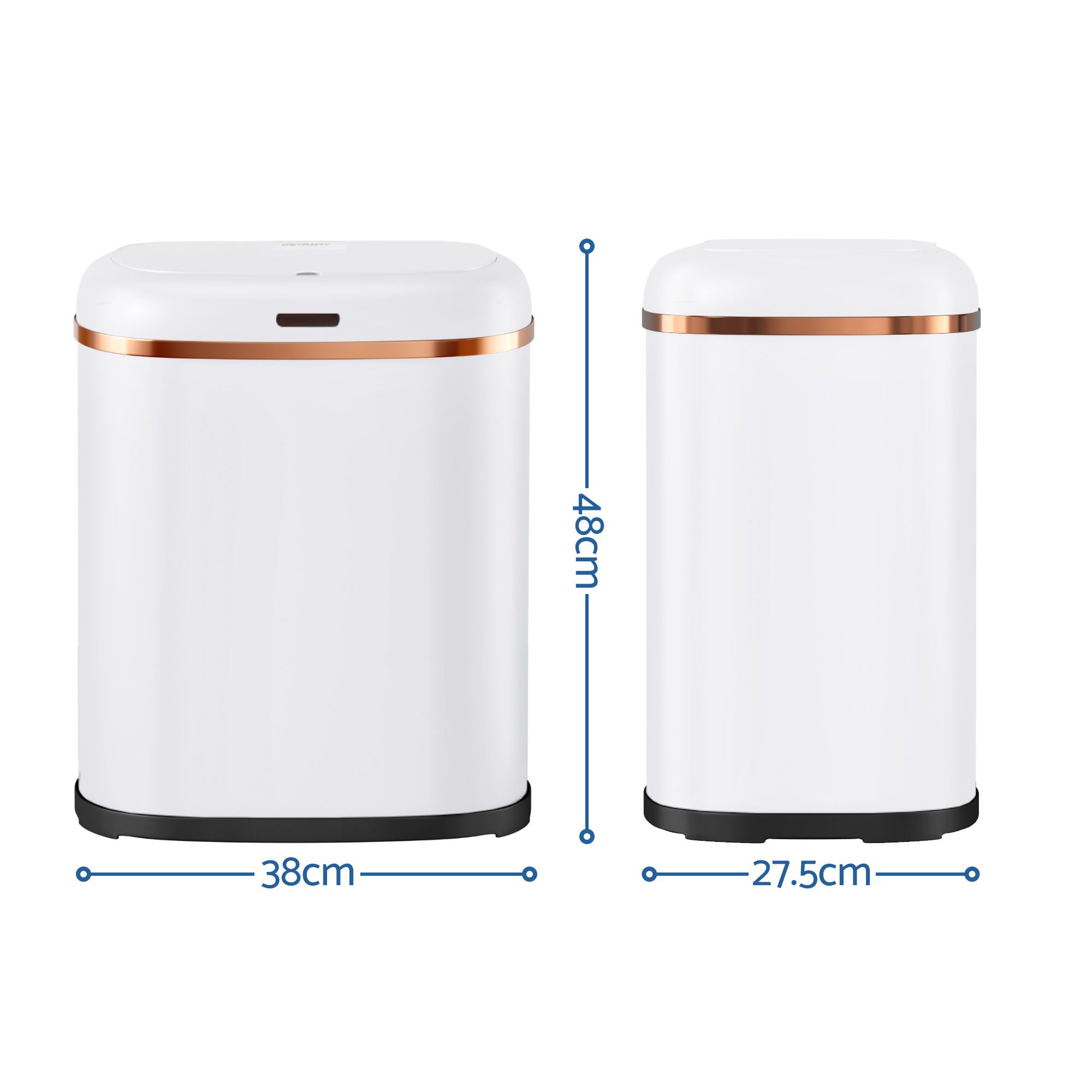 Devanti 38L Motion Sensor Bin Rubbish Automatic White — image 2