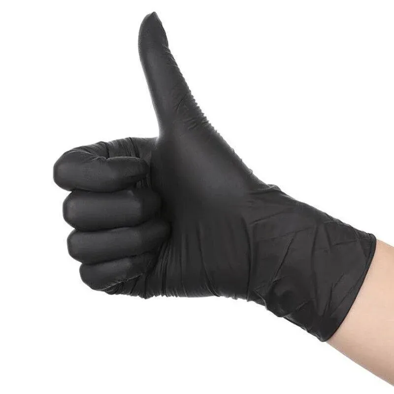 Thick Black Nitrile Gloves Industrial Mechanic Tattoo Tradie Rubber Protection - XL โ image 4