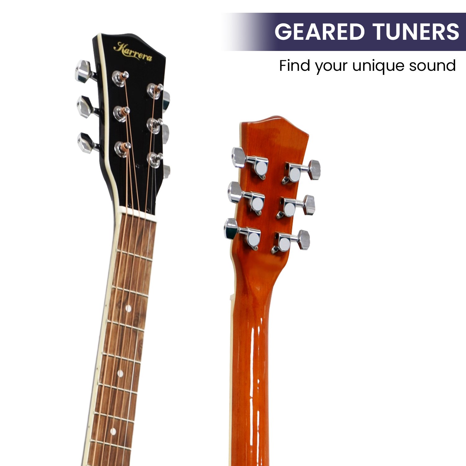 Karrera 40in Resonator Guitar - Sunburst — image 4
