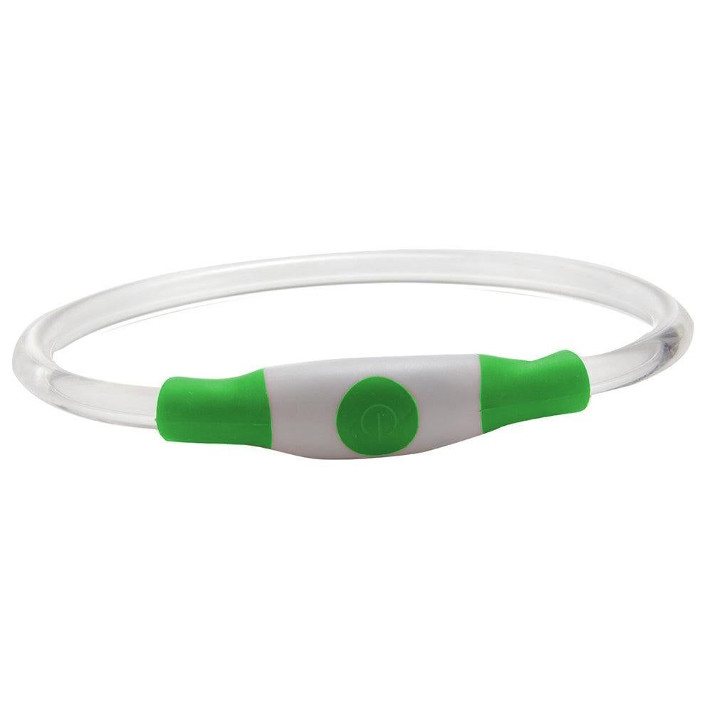 Light-Up Pet Dog Collars USB Rechargeable Pet Collar Adjustable Size Pet Collar Green - M — image 3