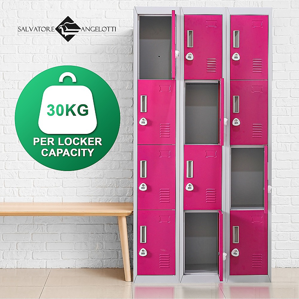 12-Door Locker for Office Gym Shed School Home Storage - 3-Digit Combination Lock โ image 6