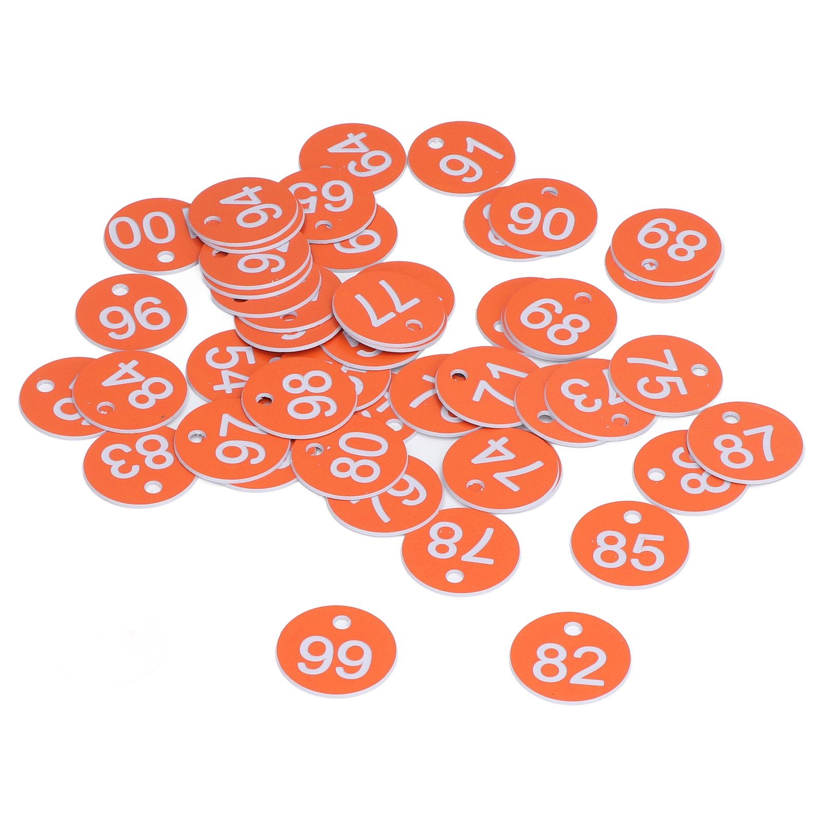 50Pcs Numbered Label Round Simple Beautiful Beehive Tag Breeding Supplies for Beekeeping Animal HusbandryNumbers 51 to 100 Orange — image 6