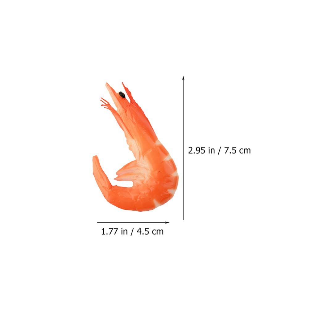 4pcs Desktop Decor Table Top Decor Fake Food Model Realistic Food Model Toys Birthday Decoration for Girl Shrimp Toy Simulated โ image 2