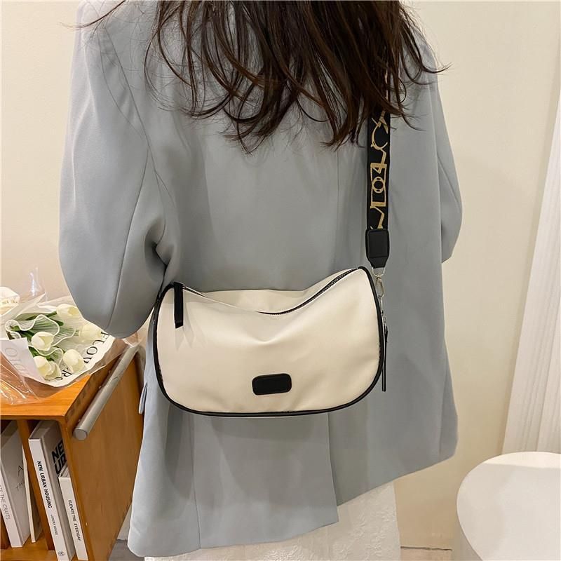 Women One Shoulder Messenger Bag Fashionable Simple Pure Color Bag Ladies Casual Bags Black โ image 5
