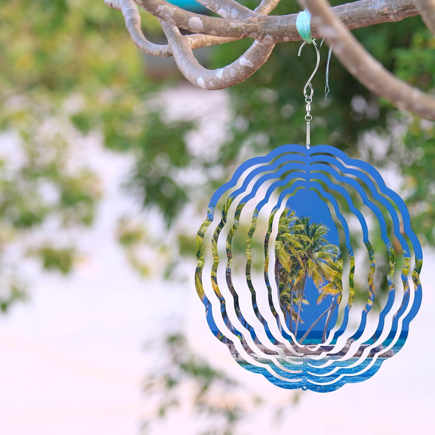 16 Pack 8 Inch Sublimation Wind Spinner Blanks 3D Aluminum Wind Spinners Hanging Wind Spinners DIY Crafts Ornaments Bulk for Indoor Outdoor Garden Yard Window — image 5