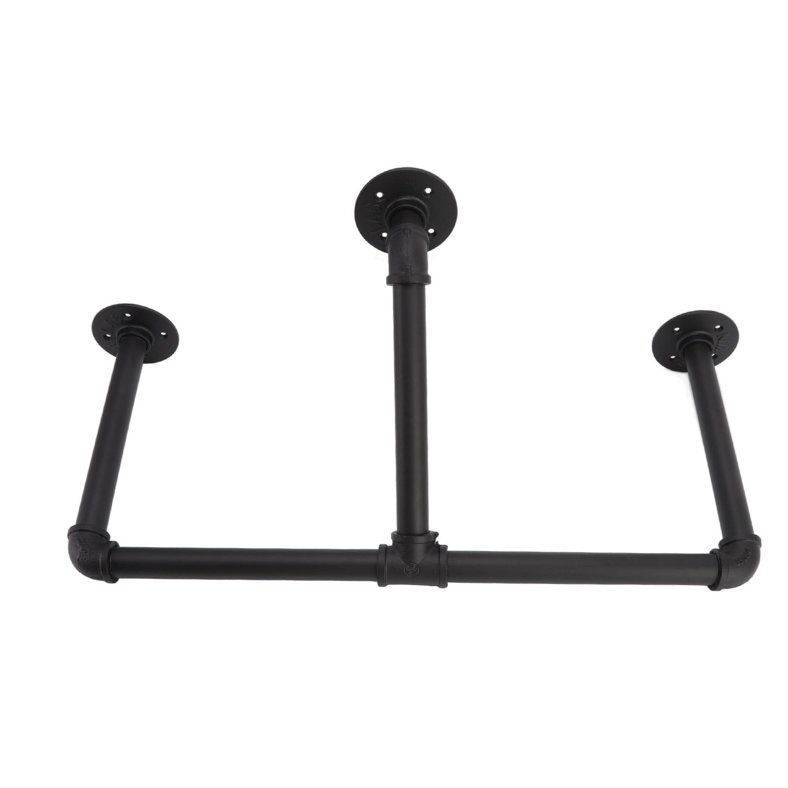 22in Industrial Pipe Clothing Display Rack Wall Mounted Clothes Rack Hanger Iron Clothes Hanging Rod Bar for Home Hotel — image 2