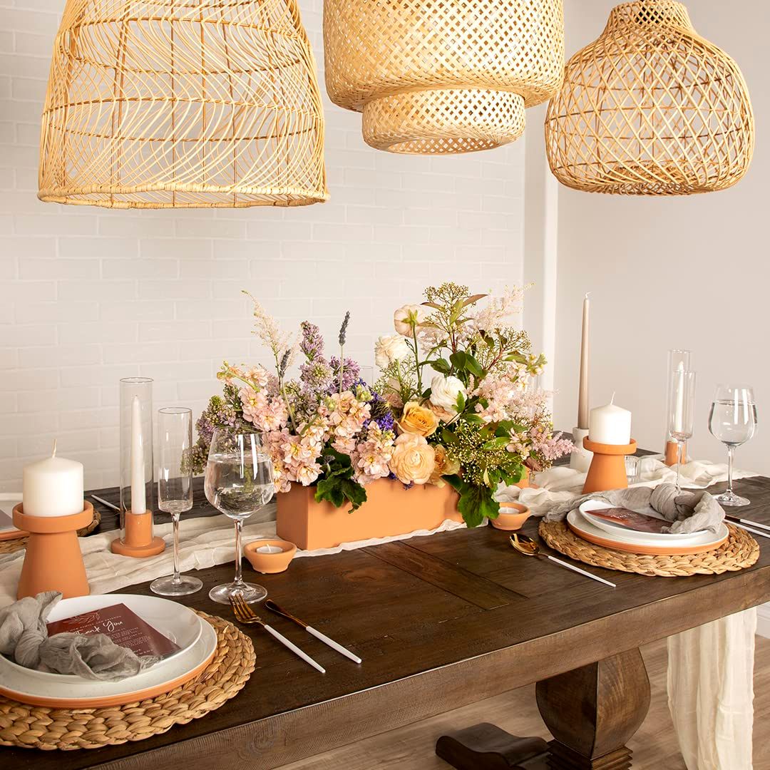 Wholesale Natural Water Hyacinth Placemats, Set of 4, 13.5 inch Round Mat Weave Charger Plates, Tropical Wedding โ image 2