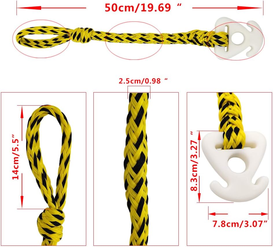 2PCS Boat Tube Towable Rope Quick Connector, Tow for Tubing Connector,Skiing, Wake Boarding with Seadoo, Jet ski, Waverunner โ image 3