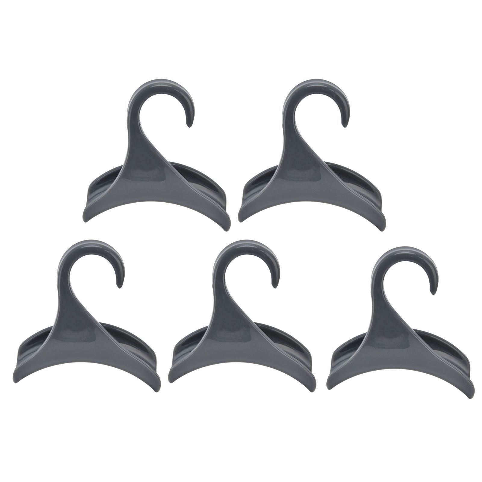 5Pcs Purse Door Hanger Bag Arc Closet Hanger Hook for Satchel Coat Haversack Belt StorageGrey — image 2