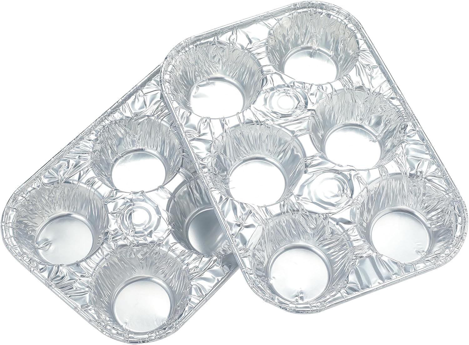 (10pack Muffin Pan 6-Cup Cupcake Aluminum Pans Favorite Muffin Tin Size for Baking Cupcakes Muffins and Mini Pies - Standard Size — image 2
