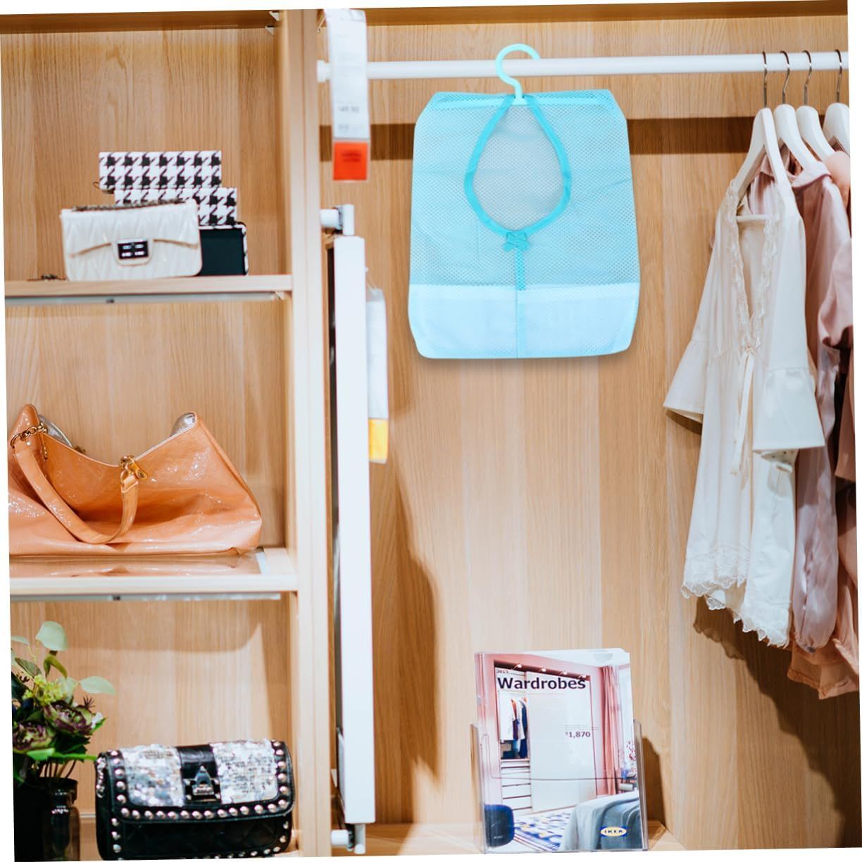Pack of 3 Assorted Colors Bag with Hanger Multi-Purpose Mesh Organizer Bag Mesh Bag for Home Over the Door โ image 4