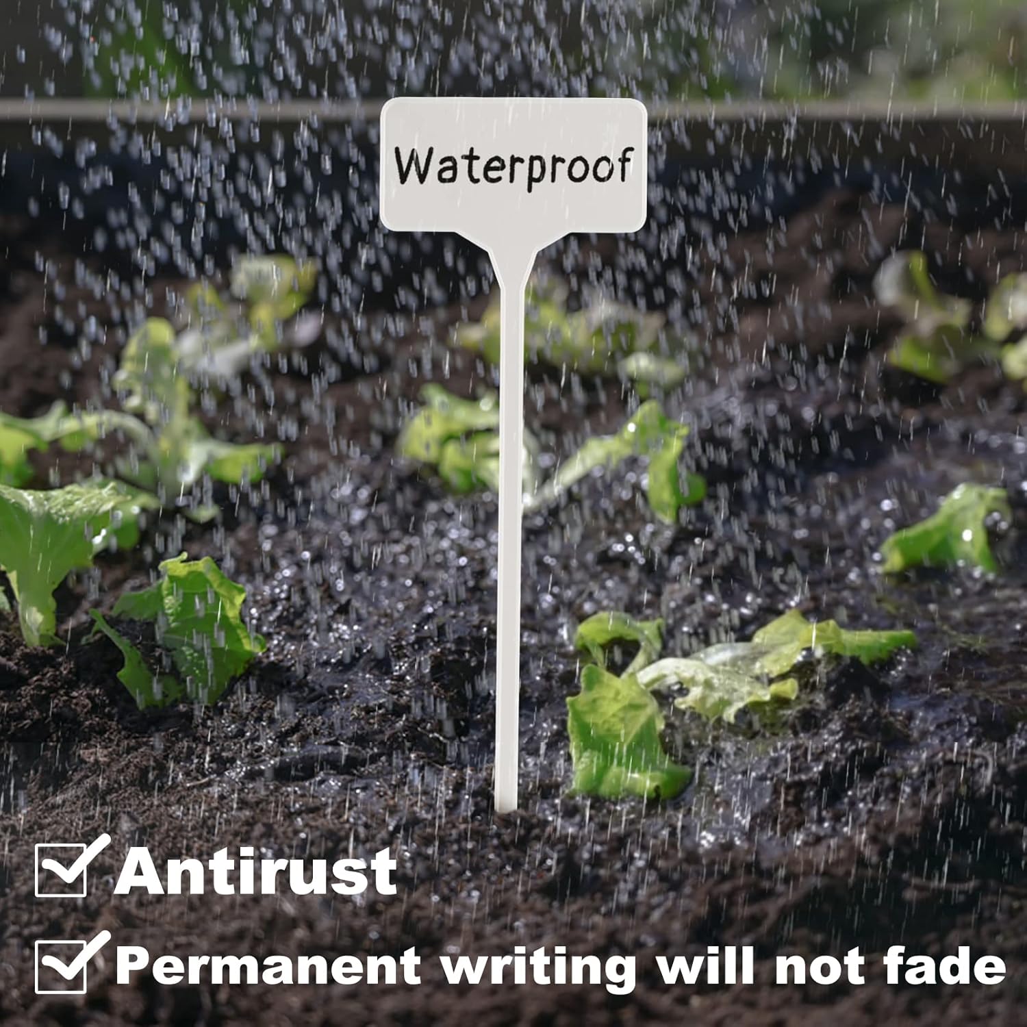 Garden Markers Waterproof, Outdoor Large Plant Id Tags Tall Plant Labels, Plastic Garden Signs Identification Stakes, for Vegetables Herb Seed Pot Flower — image 2