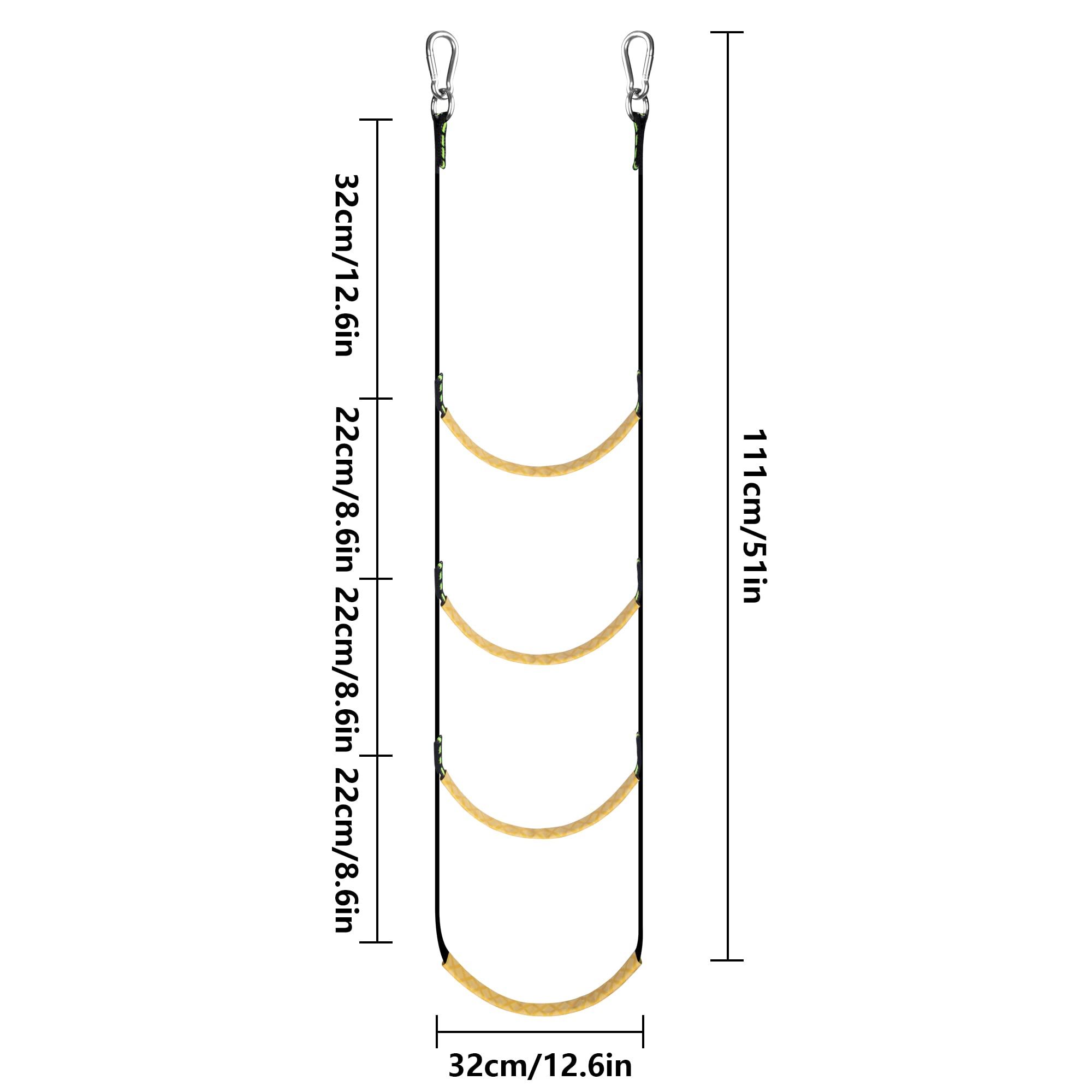 4 Step Boat Rope Ladder，Boat Rope Ladder Extension,Assist Boat Folding Ladder,Swim Ladder for Sailboat,Kayak, Canoeing (4 Steps) — image 4