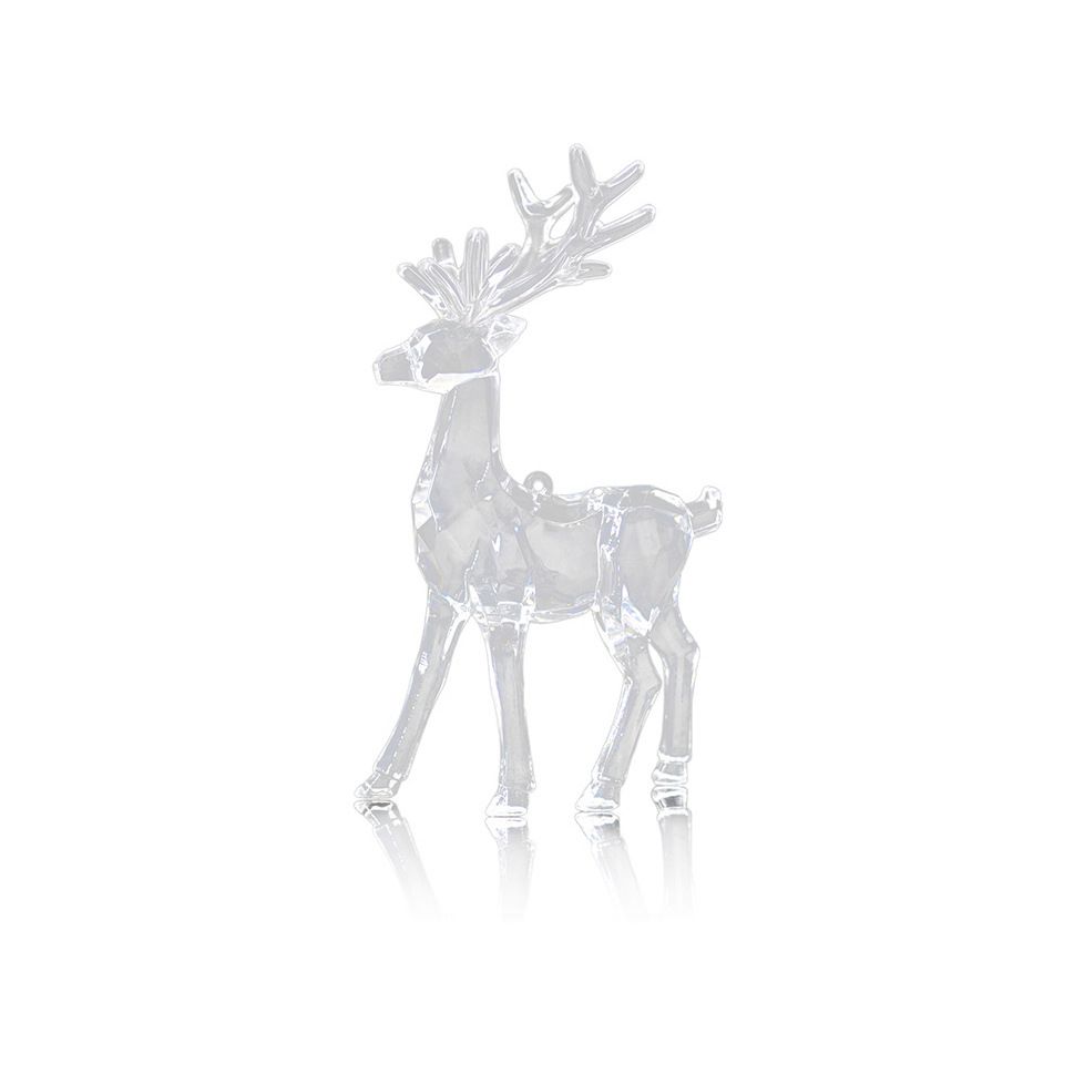 5pcs Christmas Reindeer Ornaments Acrylic Reindeer Deer Figurine Glass Collection Ornament Statue Animal Collectible Standing