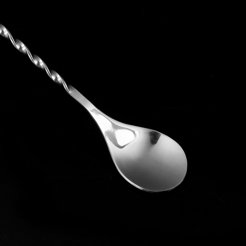 11In Stainless Steel Long Bar Spoon Steel Bartending Mixed Tall Drink Stir Spoon Bar Wine — image 3