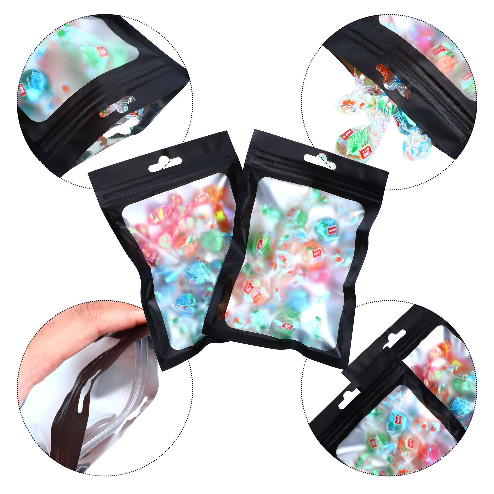 50 Pieces Resealable Foil Food Storage Bags with Clear Window Coffee Beans Packaging Pouch for Food Self Sealed Storage Supplies โ image 4