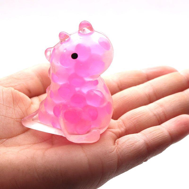 12 PCS(Random color and style)Decompression Toy Bright Colors Relieve Stress Smooth Edge Clear Texture Dinosaur Pinch Toy Kids — image 3