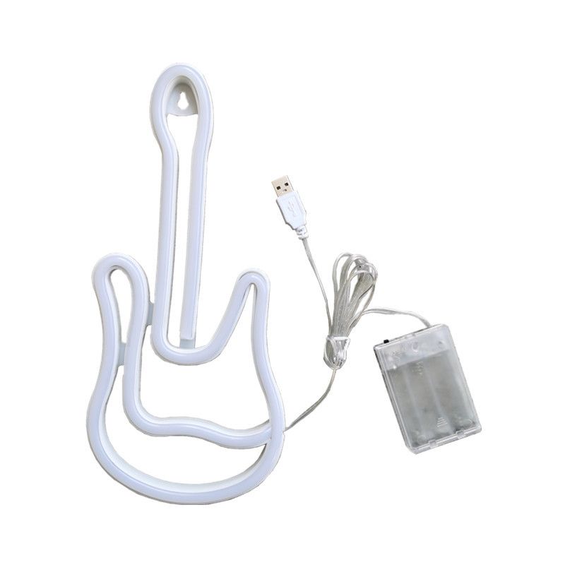 Neon Guitar Light, Neon Light,Art Neon Sign LED Guitar Neon Light Sign USB Operated Decorative Bar Pub Store Club Garage Home