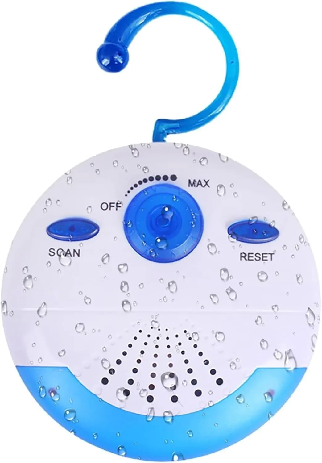 Waterproof Shower Radio with AM FM Receiver and Built In Speaker for Bathroom Use, Mini Portable Blue, Waterproof Design — image 2