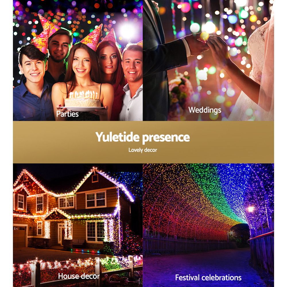 Jingle Jollys 50M Christmas Lights String Light Xmas Decoration Multi Colour — image 6