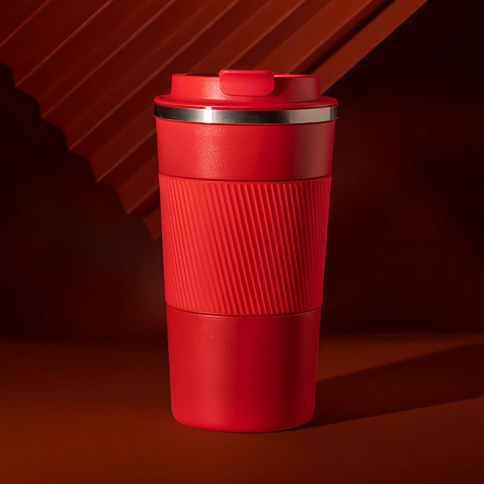 Car Coffee Cup 510ml Travel Mug Stainless Steel Thermal Insulated Coffee Cup - Vacuum Insulation Water Bottle for Hot and Cold Water Coffee and Tea Black Mug — image 2