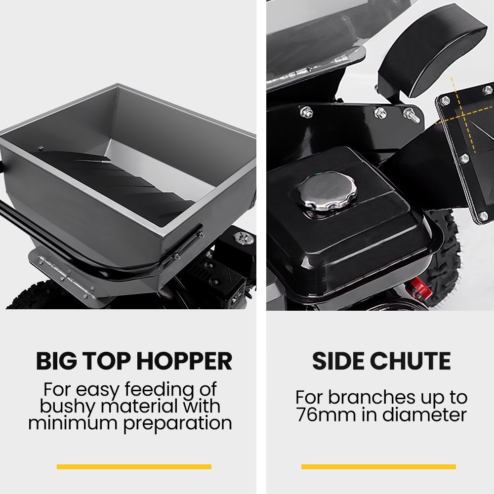 MICHIGAN 7HP 212cc Petrol Commercial Wood Chipper Shredder, Tree Mulcher - Raptor 950 โ image 3