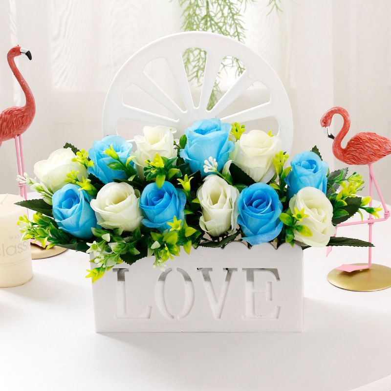 Artificial Sunflowers Wall Hanging Flowers Simulation Flower Basket Living Room - Multi-color - Size 23 — image 6