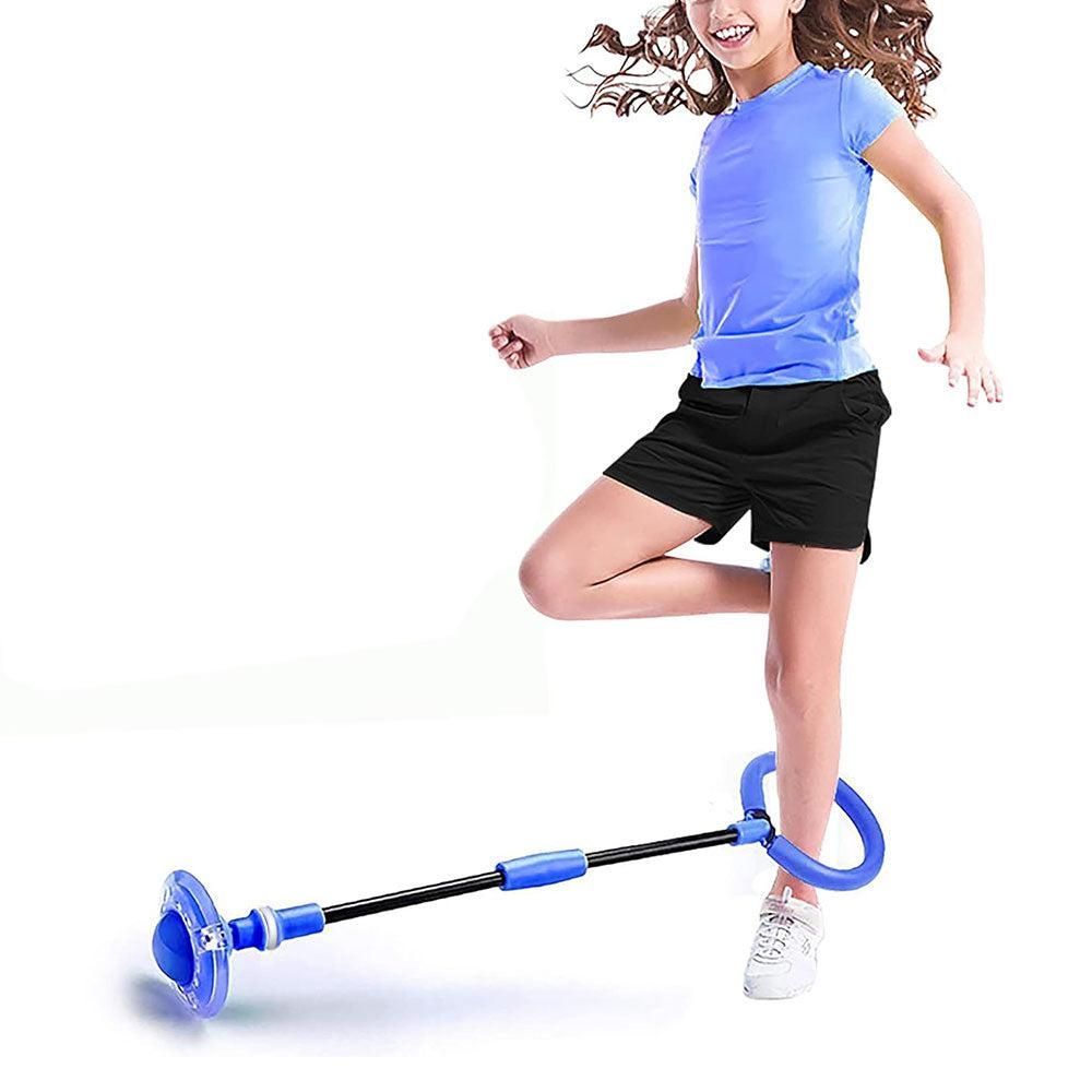 Foldable Skip Ball for Colorful Flashing Wheel Skip Ball Game Fitness Toys Blue — image 5