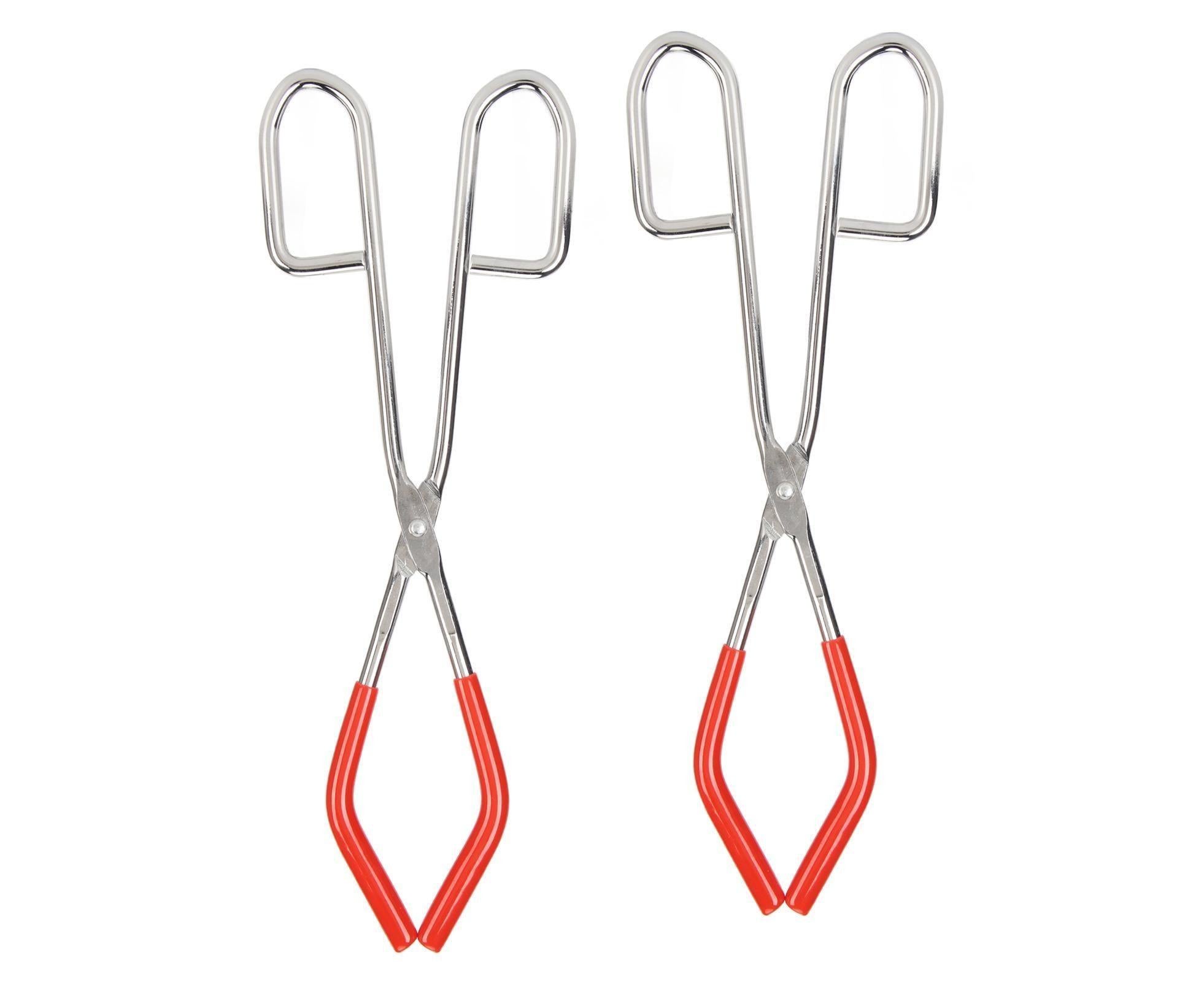 2pcs Labs Beaker Tongs Rust Prevention Strong Grip Rubber Coated Ends Chemical Beaker Tongs for 50mL To 2000mL Beakers Labware