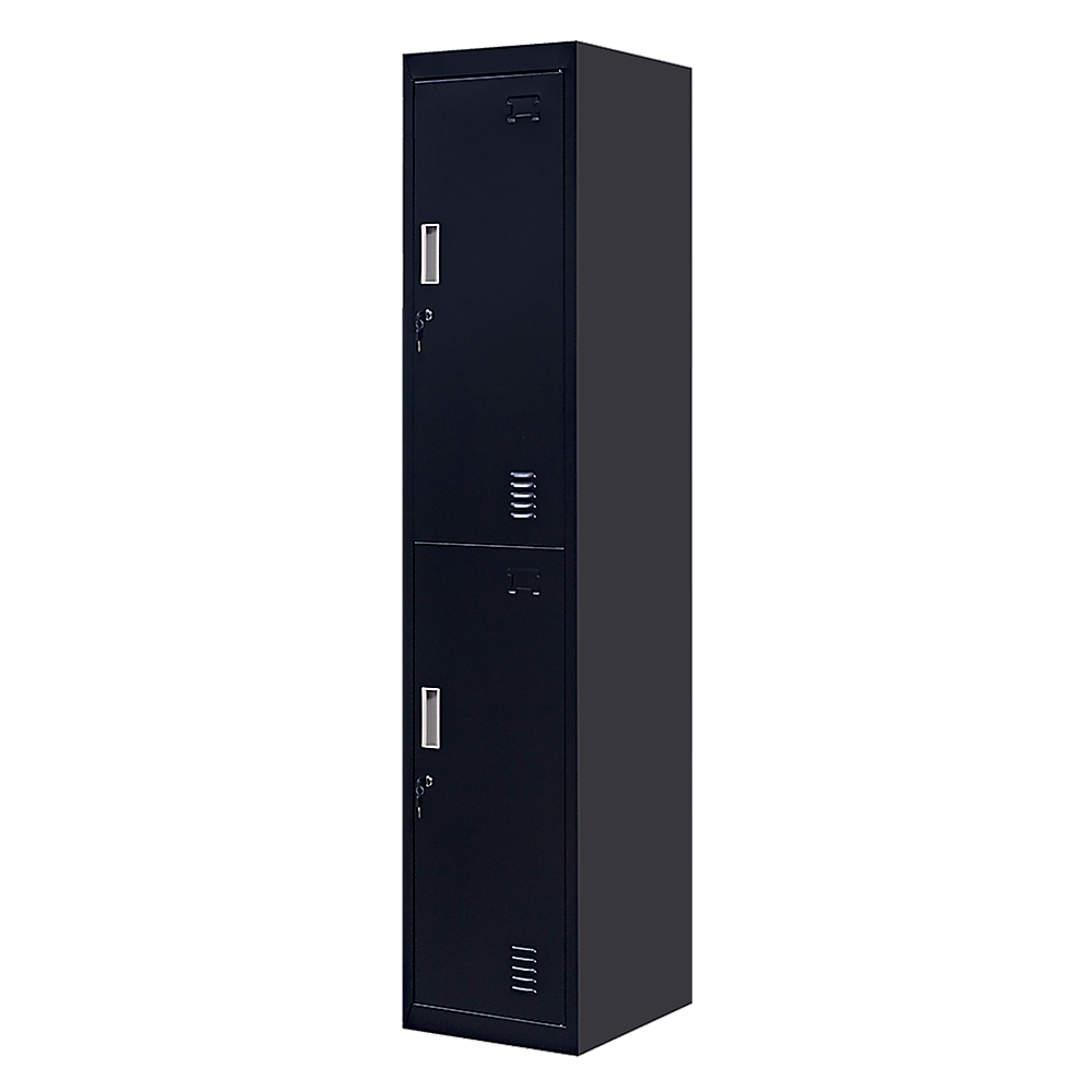 2-Door Vertical Locker for Office Gym Shed School Home Storage — image 5