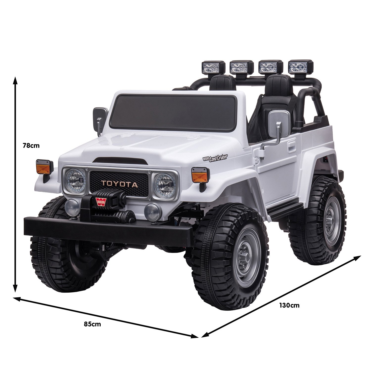 Kahuna Licensed Toyota FJ-40 Kids Ride On Electric Toy Car 80W - White โ image 6