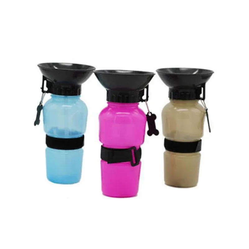 500Ml Dog Cat Water Drinking Bottle Detachable Travel Cup Portable Pet Feeder - Blue — image 3