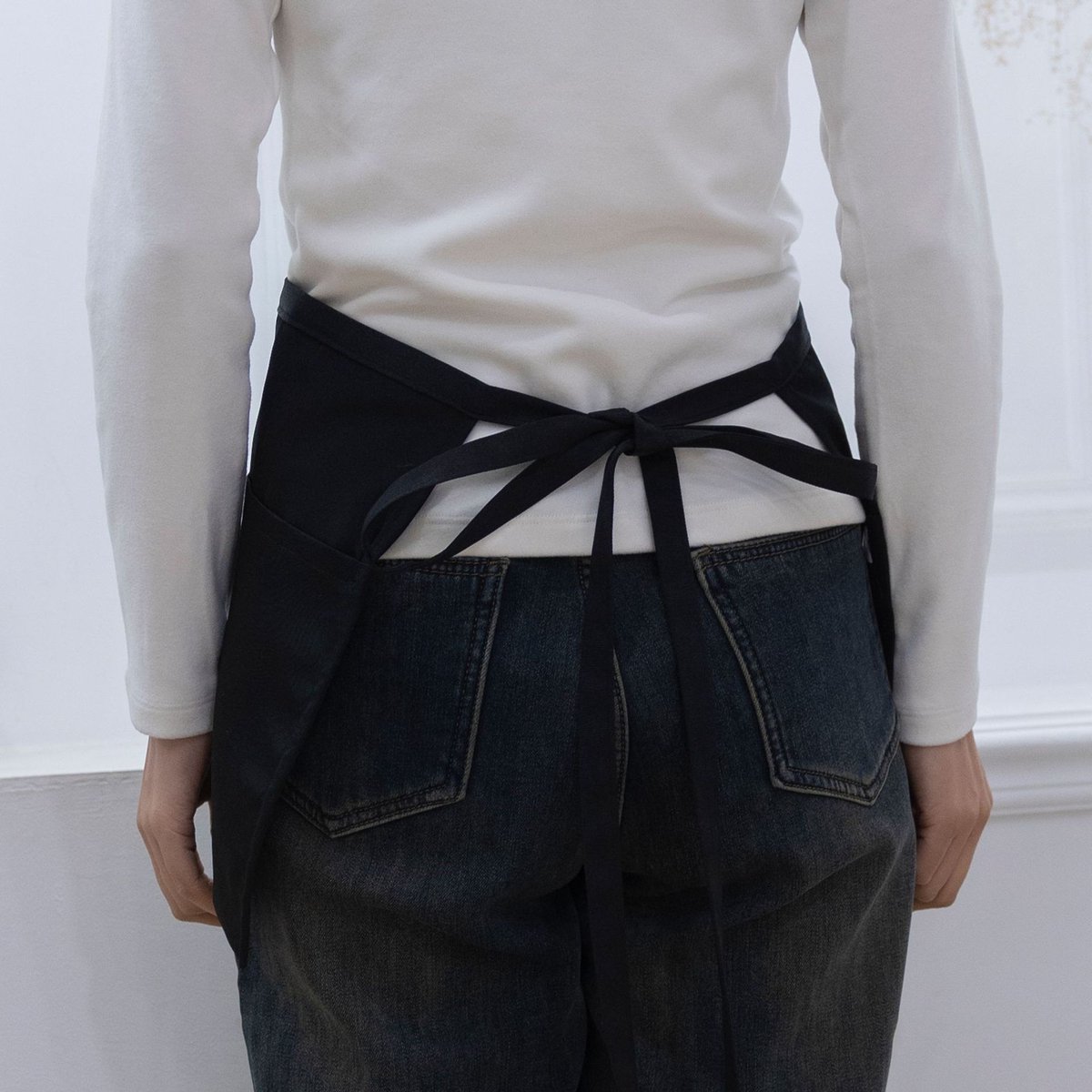 Waiter Apron - Kitchen Apron with 3 Pockets - Waterproof Bar Apron - Waterproof and Oil-Repellent - Restaurant Unisex Half Aprons - Waitress Apron - Black — image 2