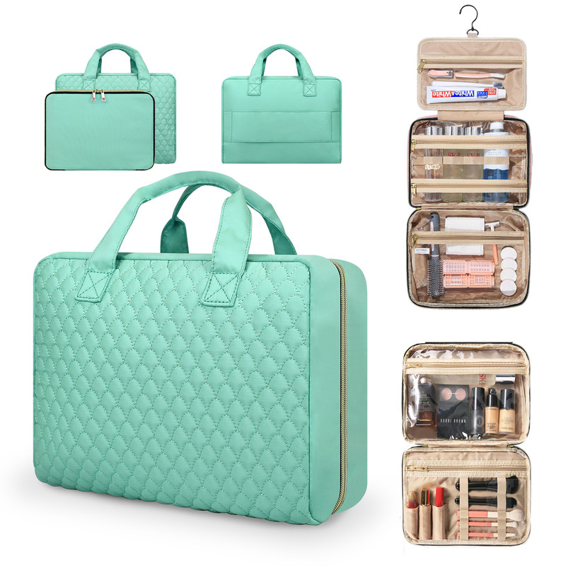 Ladies toiletry bag - Men's toiletry bag - Travel toiletry bag - Portable hanging storage box - Suitable for travel size shampoo, conditioner, skincare — image 2
