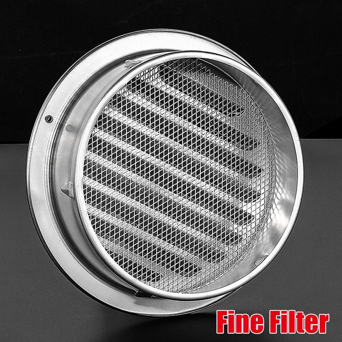 Stainless Steel Exhaust Fan Vent Outlet Flat Hood for Bathroom Kitchen Outlet - 150mm — image 5