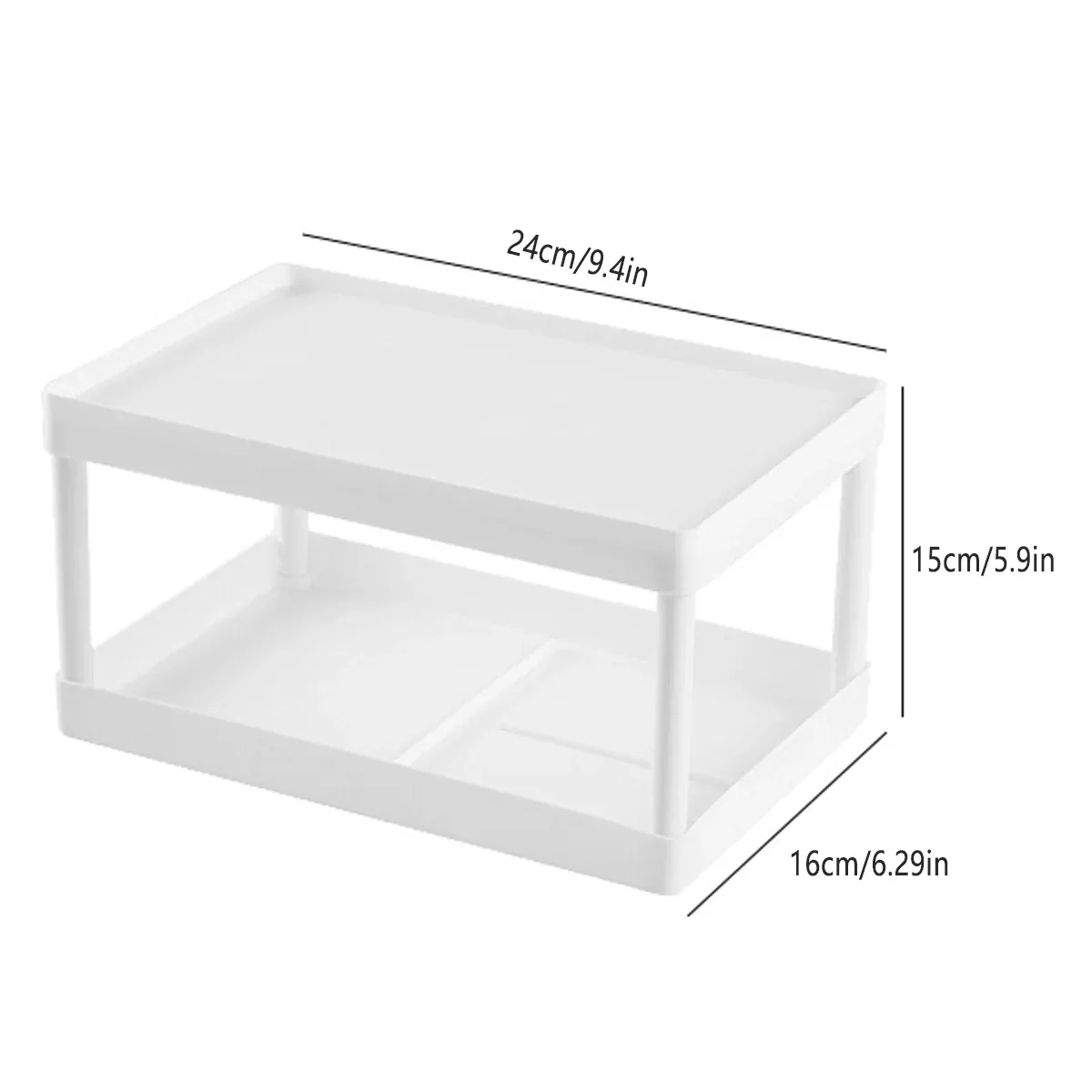 2pcs Desk Organizer Storage Rack Display Shelf for Cosmetic Sundries Files โ image 3