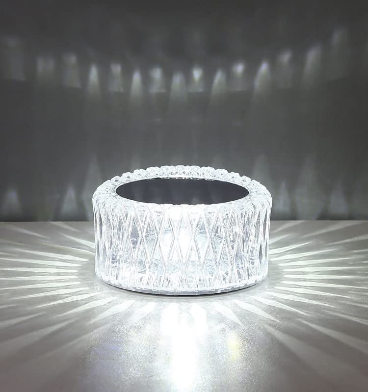 Portable Crystal LED Table Lamp, 3-Levels Brightness Desk Lamp, 3 Color Touch Control Rechargeable Lamp, Night Light, Bedside Lamp — image 5