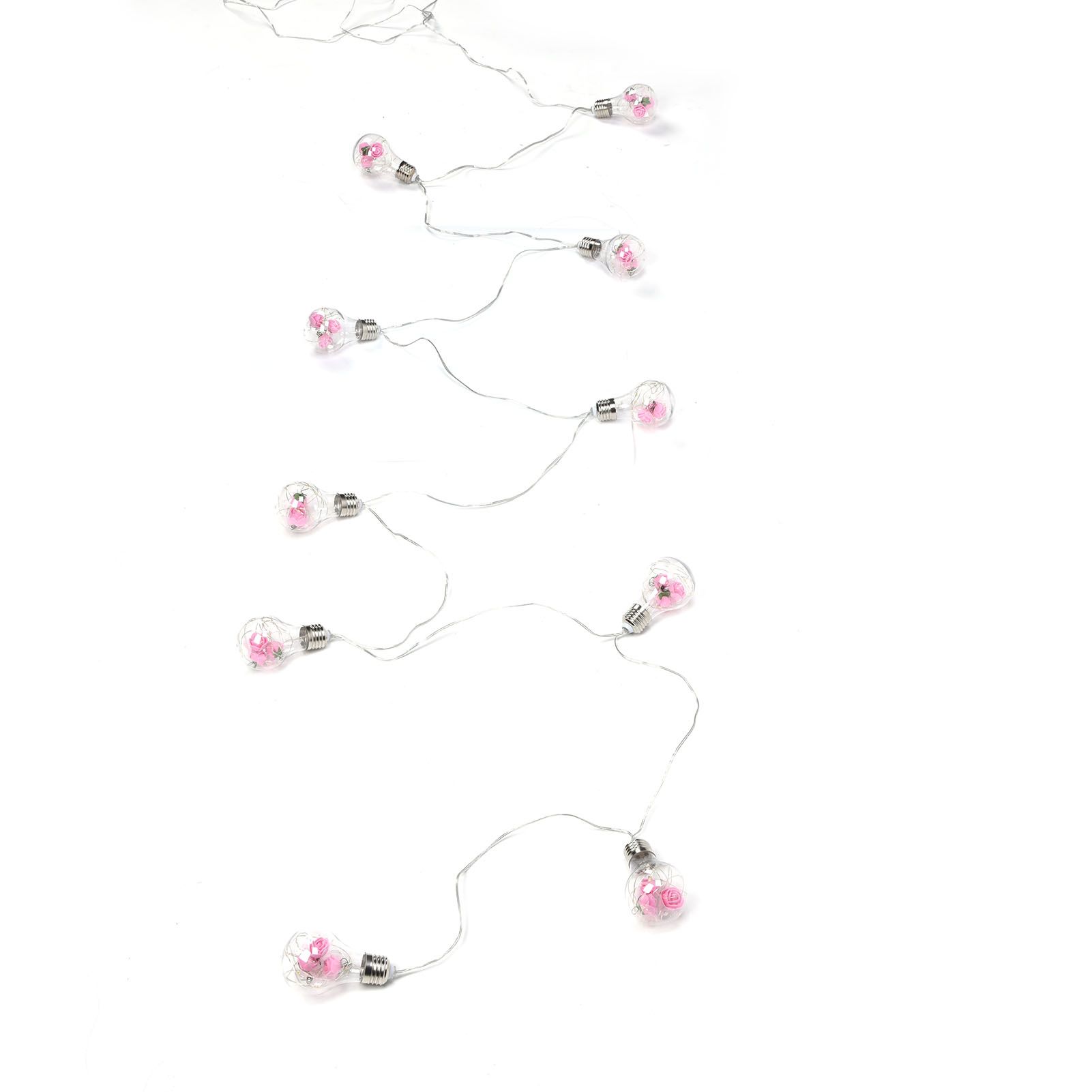 Light String 100LEDs Copper Wire Light String Artificial Rose E27 Bulb Children's Room Bedroom Decorative Lamp — image 5
