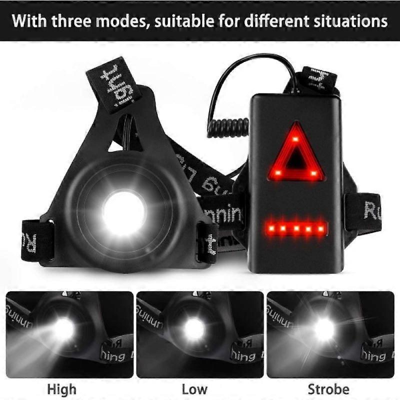 Reflective Running Gear with LED Chest Light, Weatherproof Night Running Vest โ image 4
