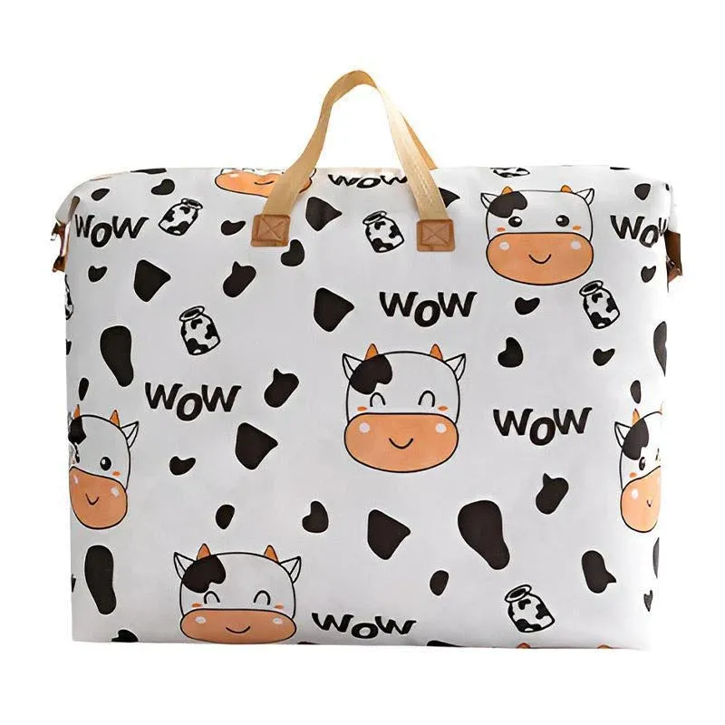 Multipurpose Quilt Storage Bags Waterproof Coated Fabric 4 Sizes Available - Cow 68 × 17 × 41cm