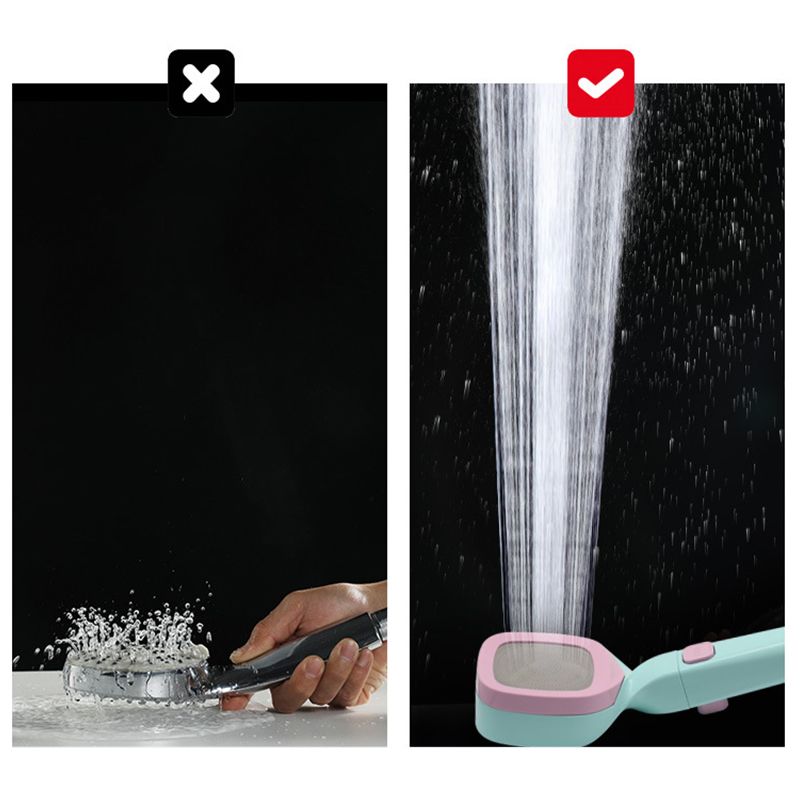 4 Gear Showerhead with Filter Strong Performance Stable Simple Universal Shower Head for Bathroom G1/2 Pink Blue — image 3