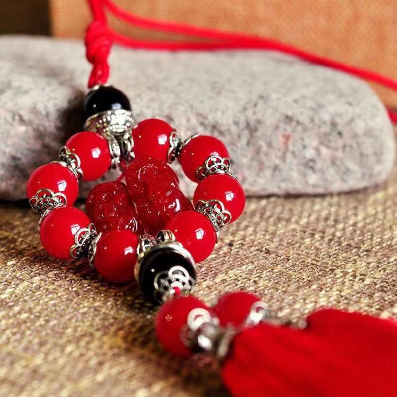 Car Pendant Qilin Red Agate Style โ image 2