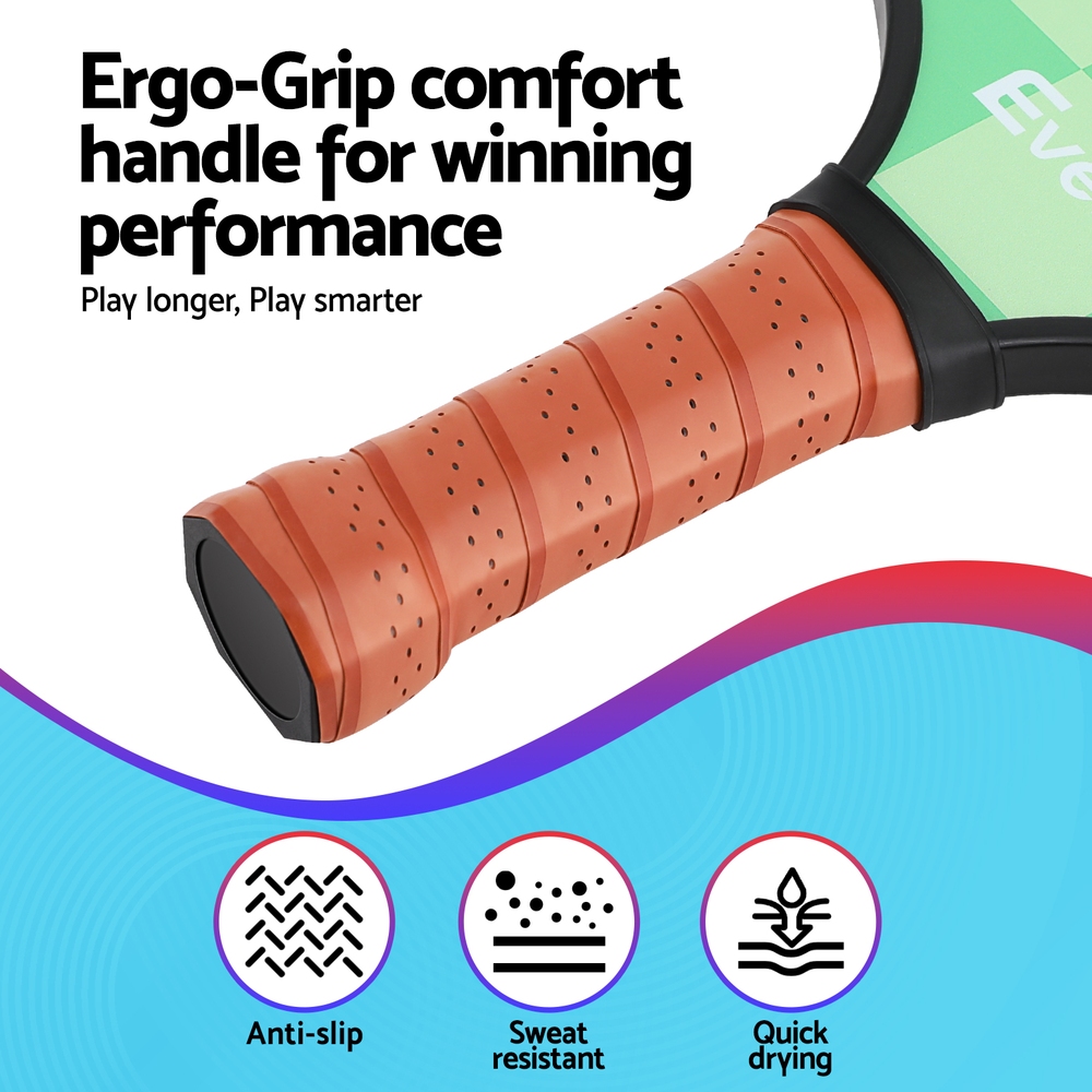Everfit Pickleball Paddle Set Fiberglass with Balls Bag Tournament Kit 2PCS Pickle Balls Rackets โ image 6