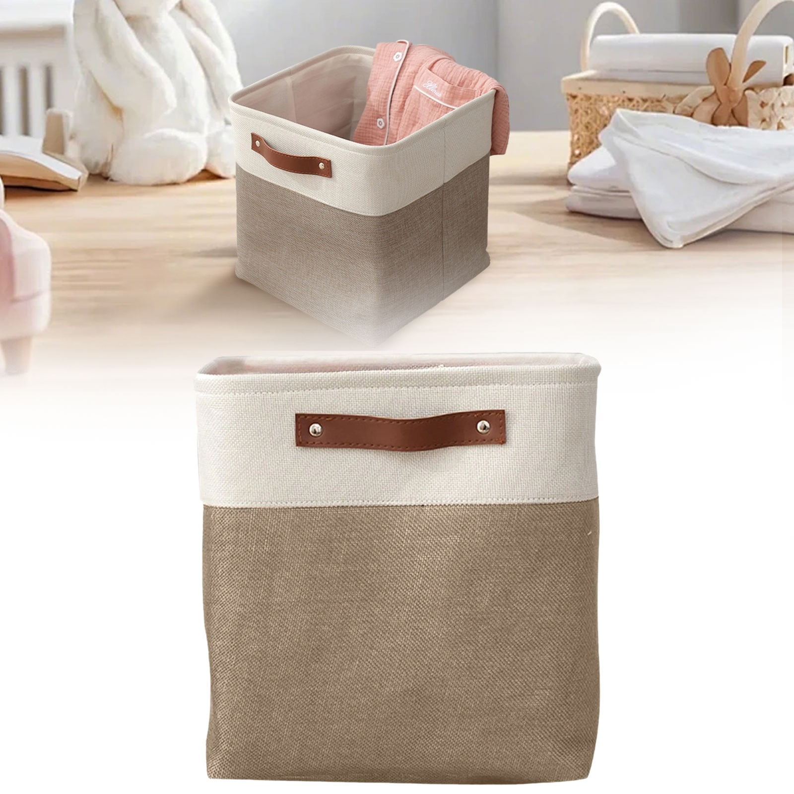 Transparent Zipper Clothing Storage Bag - Heavy-Duty Organizer for Blankets, Linen, Bed Sheets, Clothes & Pillows, Khaki, 30 × 23 × 15 cm — image 2