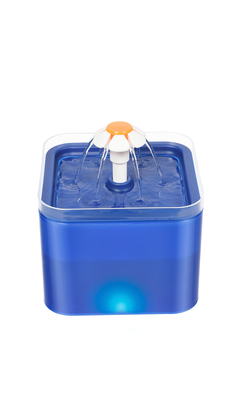YES4PETS Automatic Electric Pet Water Fountain Dog Cat Water Feeder Bowl Dispenser W LED Blue — image 2