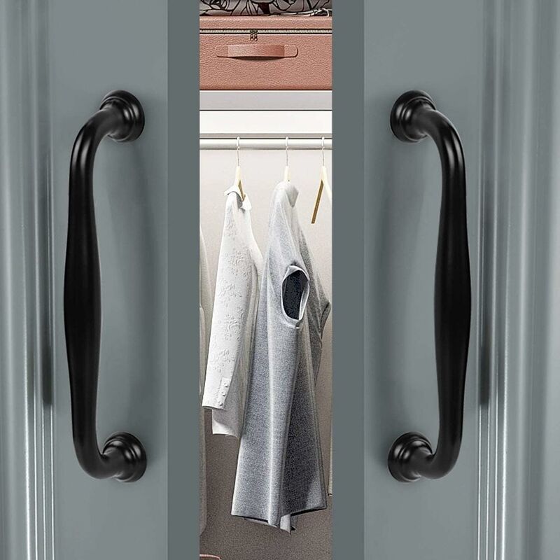 Black Furniture Handles 10 pcs - 128mm Center Distance for Kitchen Door and Drawer, Compatible with Wardrobes — image 4