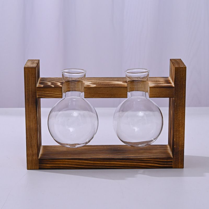 HydroponicWoodenFramewithSnap-On-SphericalDoubleBottle